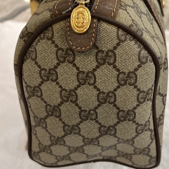 EUC Vintage Gucci Boston Satchel with Signature Stripe - Picture 4 of 9